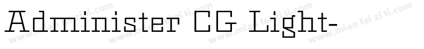 Administer CG Light字体转换